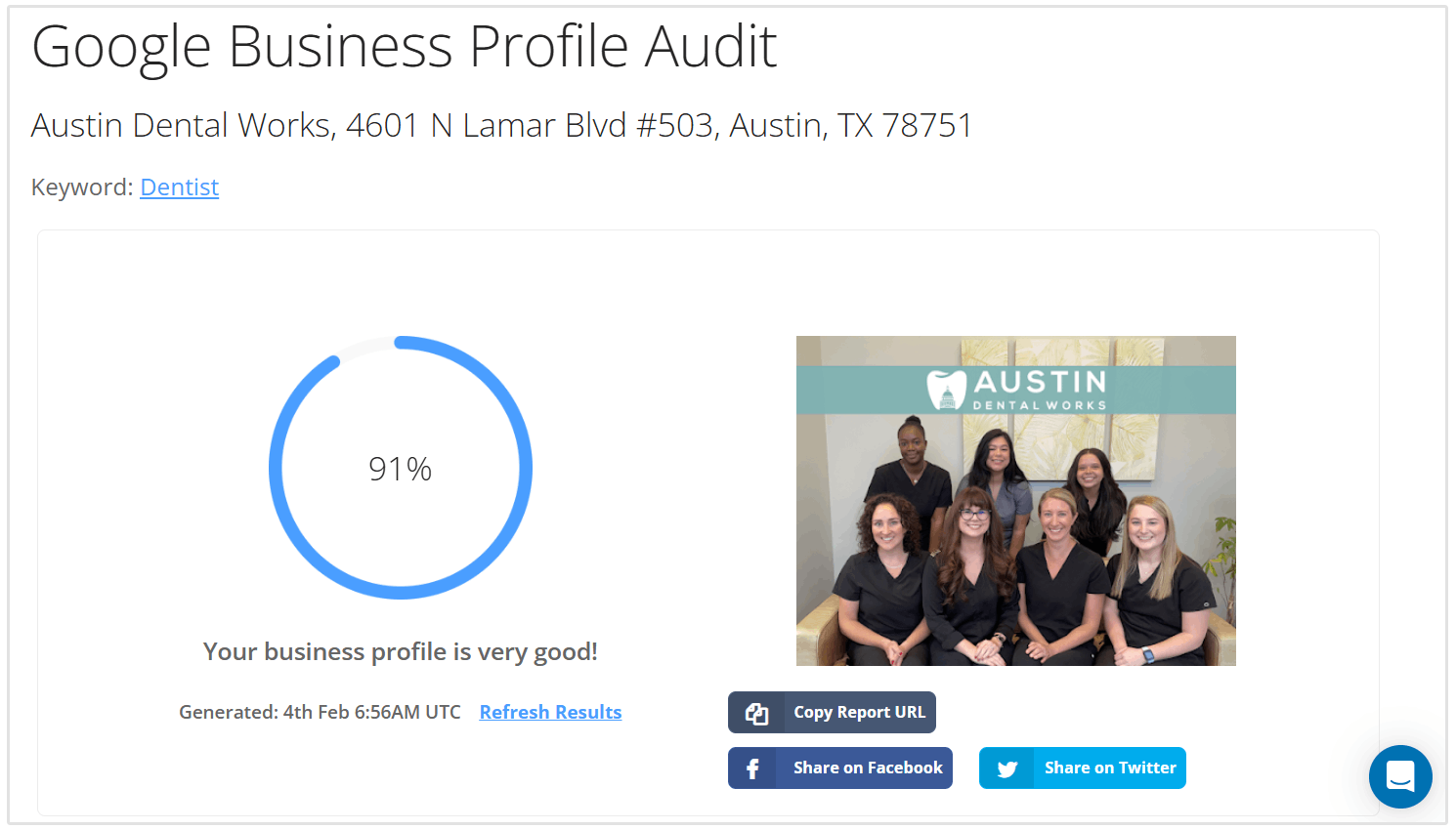 Google Business Profile audit